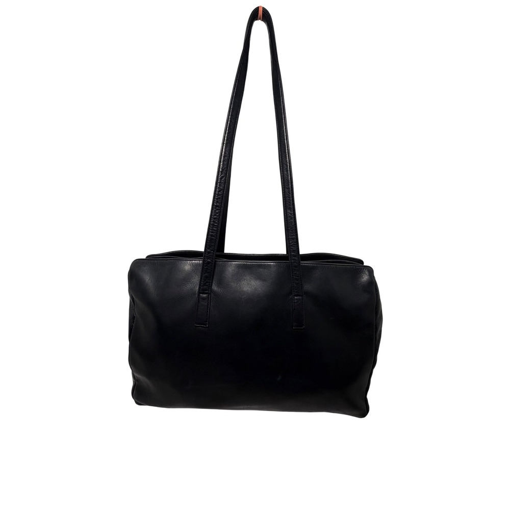 Danier Black Genuine Leather Shoulder Bag Tote Minimalist Professional